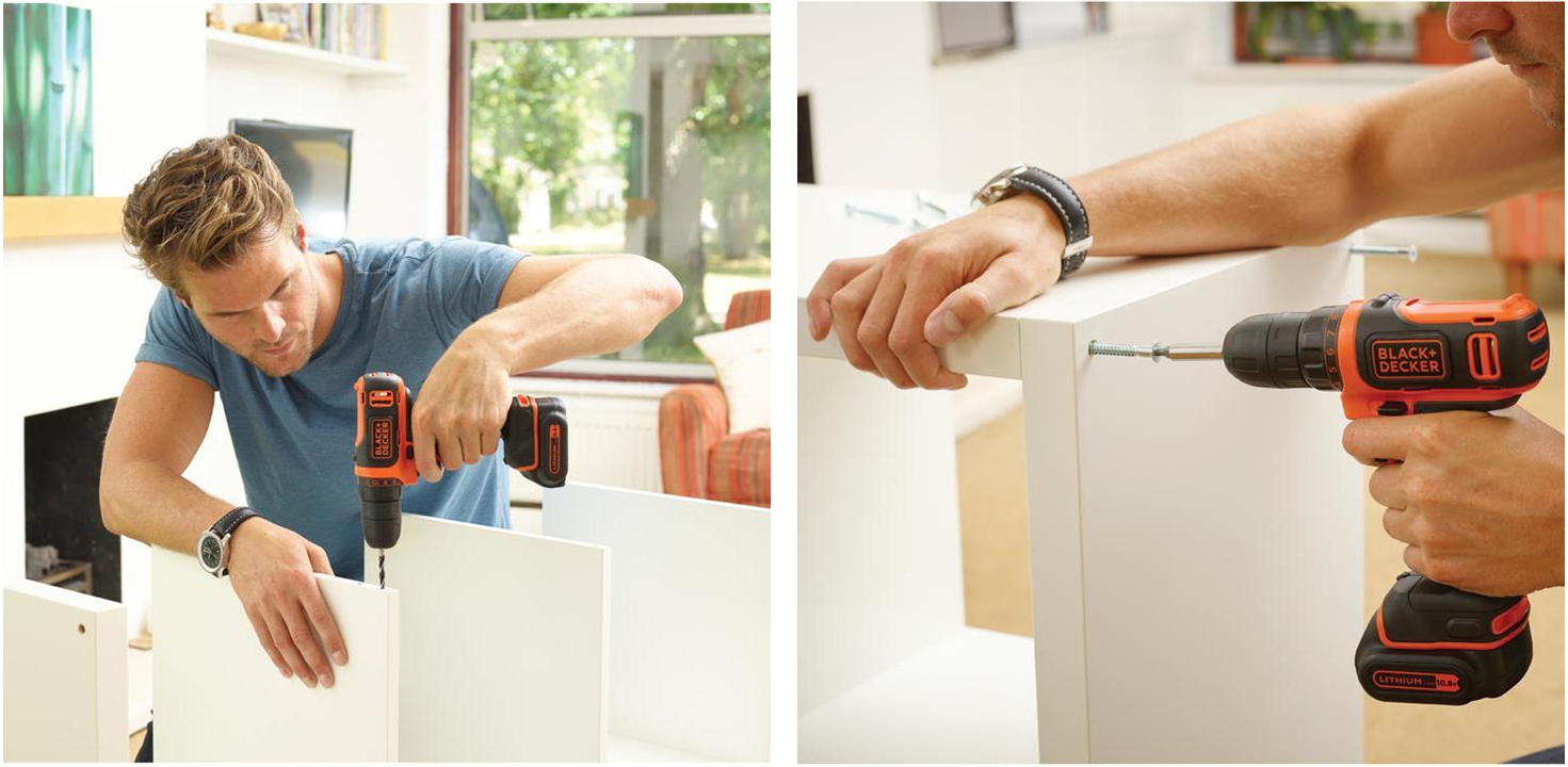 מברגה מקדחה נטענת בלק אנד דקר BLACK & DECKER BDCDD12 10.8V